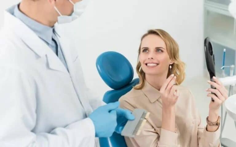 woman ask for Dental Implant