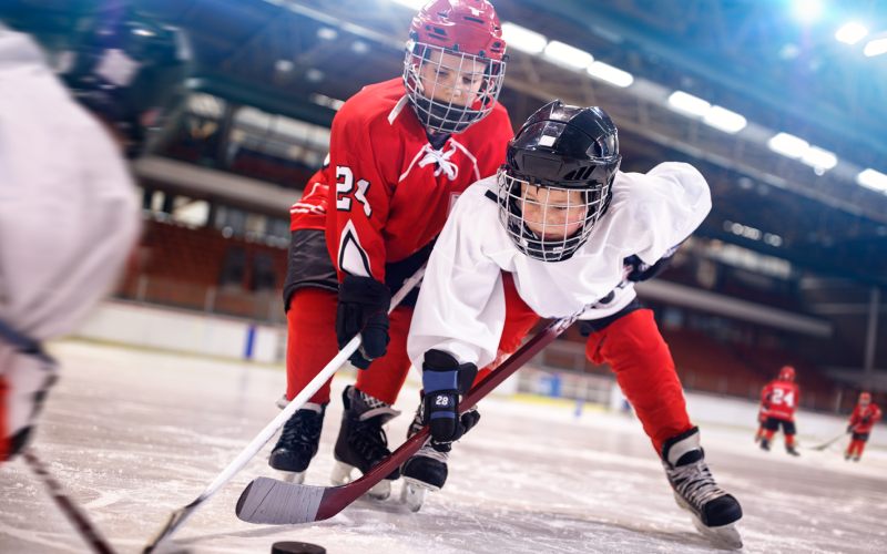ice hockey sport young kids players